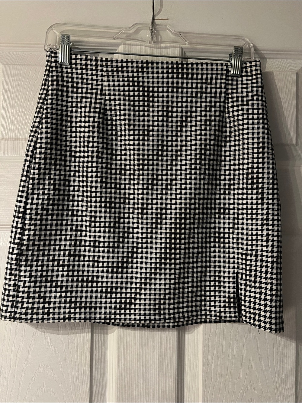 Dynamite Black & White Gingham Mini Skirt - Picture 1 of 3
